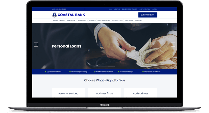 Bank Website Development Company