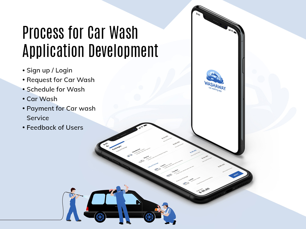 Process of car wash app development 
